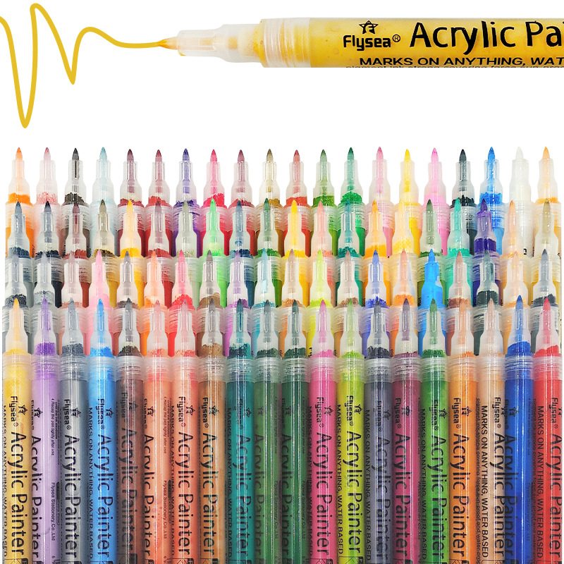 12-80 Colors Acrylic Pen Acrylic Paint Marker Pen 0...